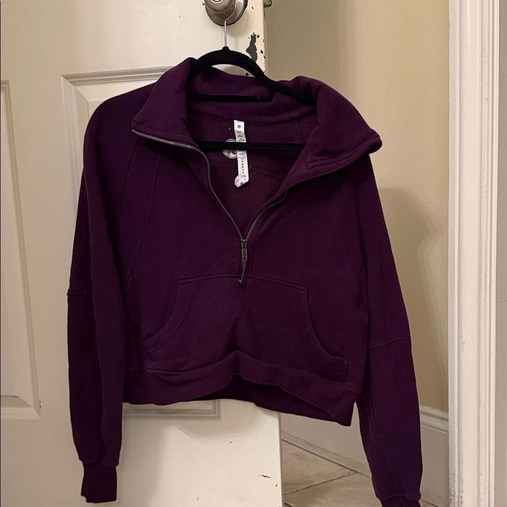 Lululemon Athletica Plum Half-Zip scuba Pullover